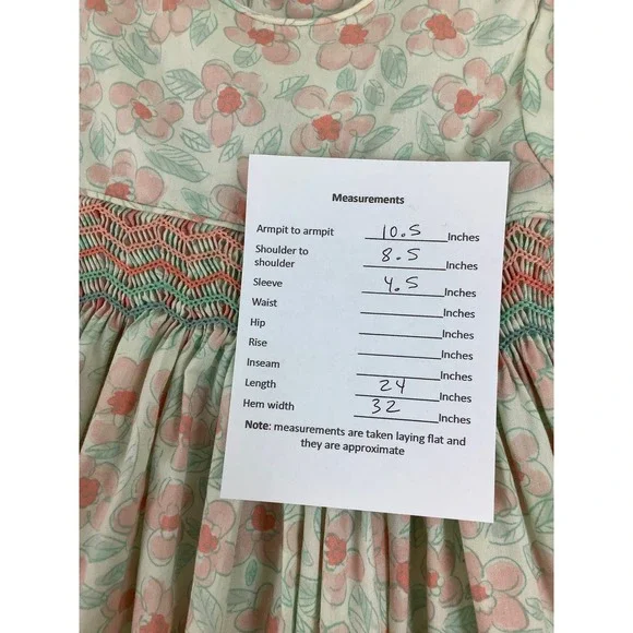 Edgehill Collection Smocked Pastel floral dress size 3T EUC - Picture 11 of 11